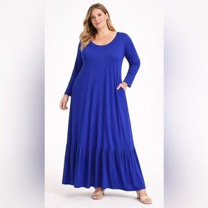 Elegant Blue Maxi Dress